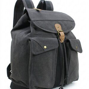 16" Classic Style Sport Canvas Backpack C06GRY